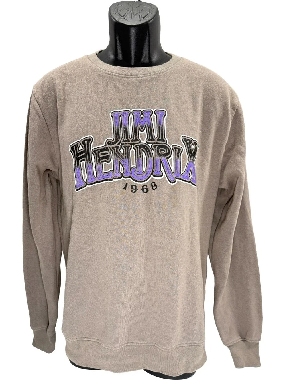 Jimi Hendrix 1968 Sweatshirt Size Small Gray Authentic Hendrix Fleece Lined
